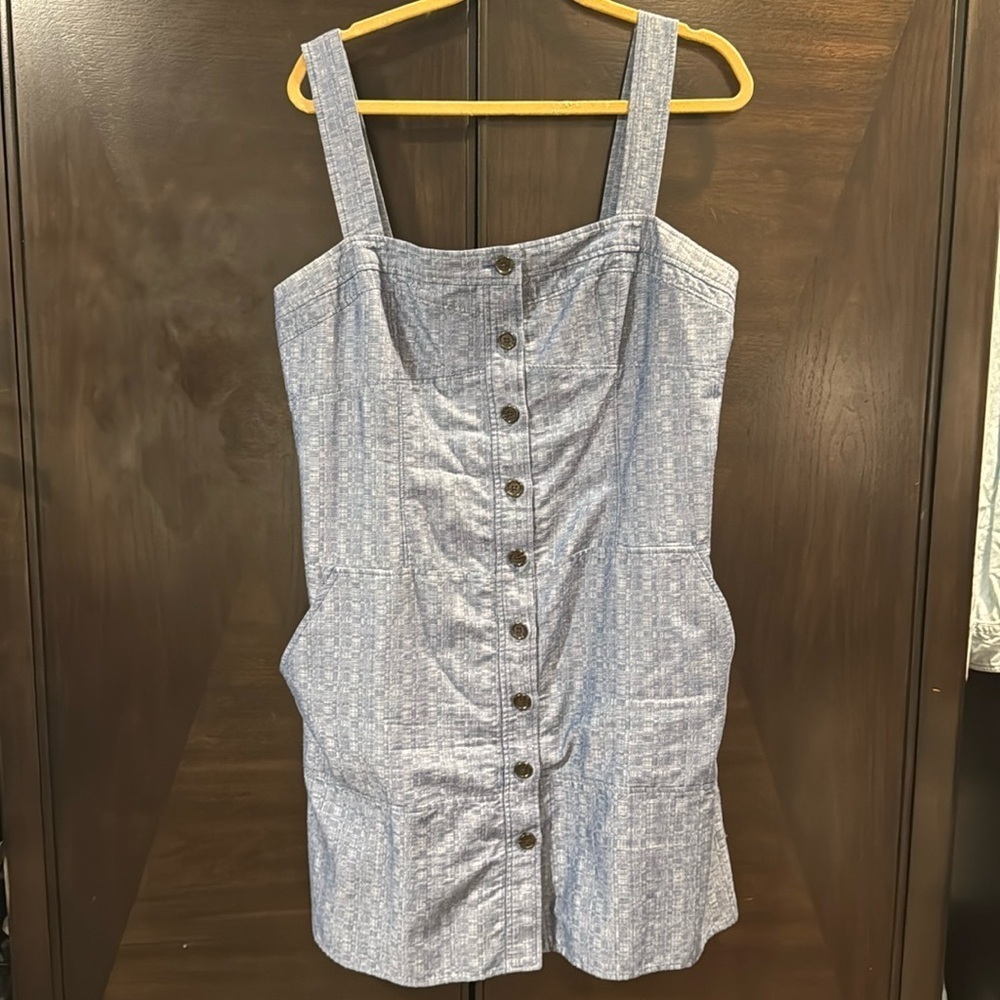 Derek Lam for Design Nation - Chambray Button Front Jumper Dress - Size 16